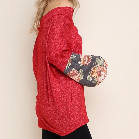 Off Shoulder Floral Print Tunic - Picture 3 of 8